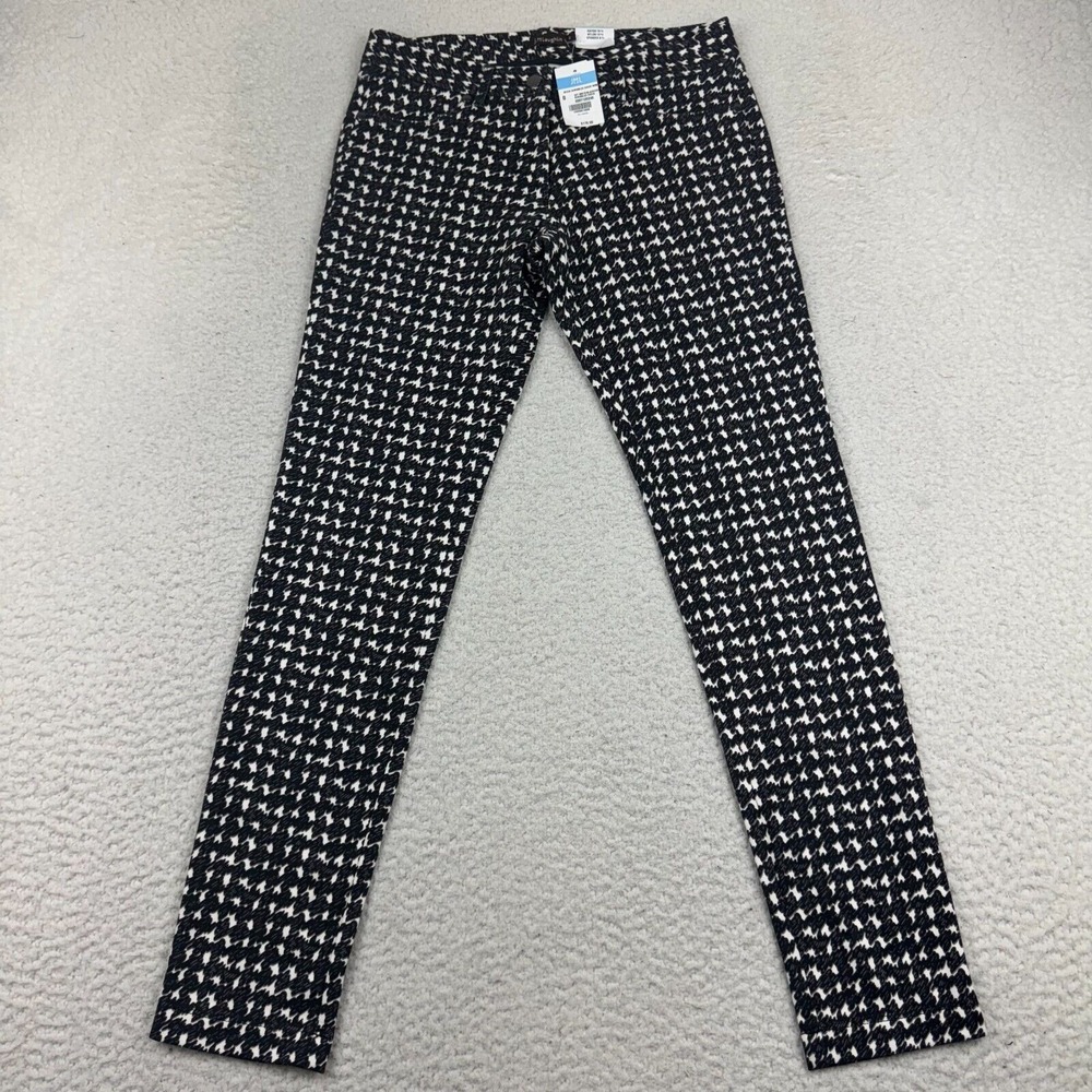 NWT J McLaughlin Becca Leggings Womens 0 Scribbled Check Geometric Stretch $178‎